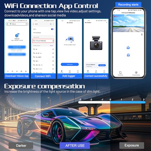 Dash cam de 3 canales con WiFi para grabar todo el trayecto en Full HD con visión nocturna 5