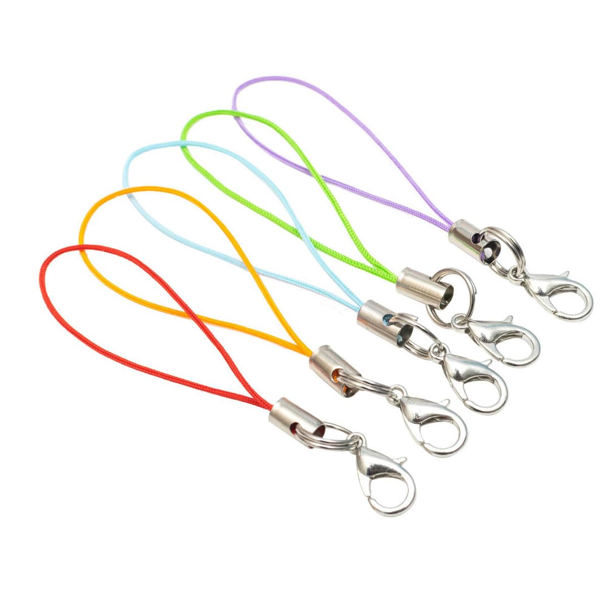 Cinturini in colori misti Cinturini per cellulare con cordino Lariat con chiusure a moschettone, set da 100 - Italia