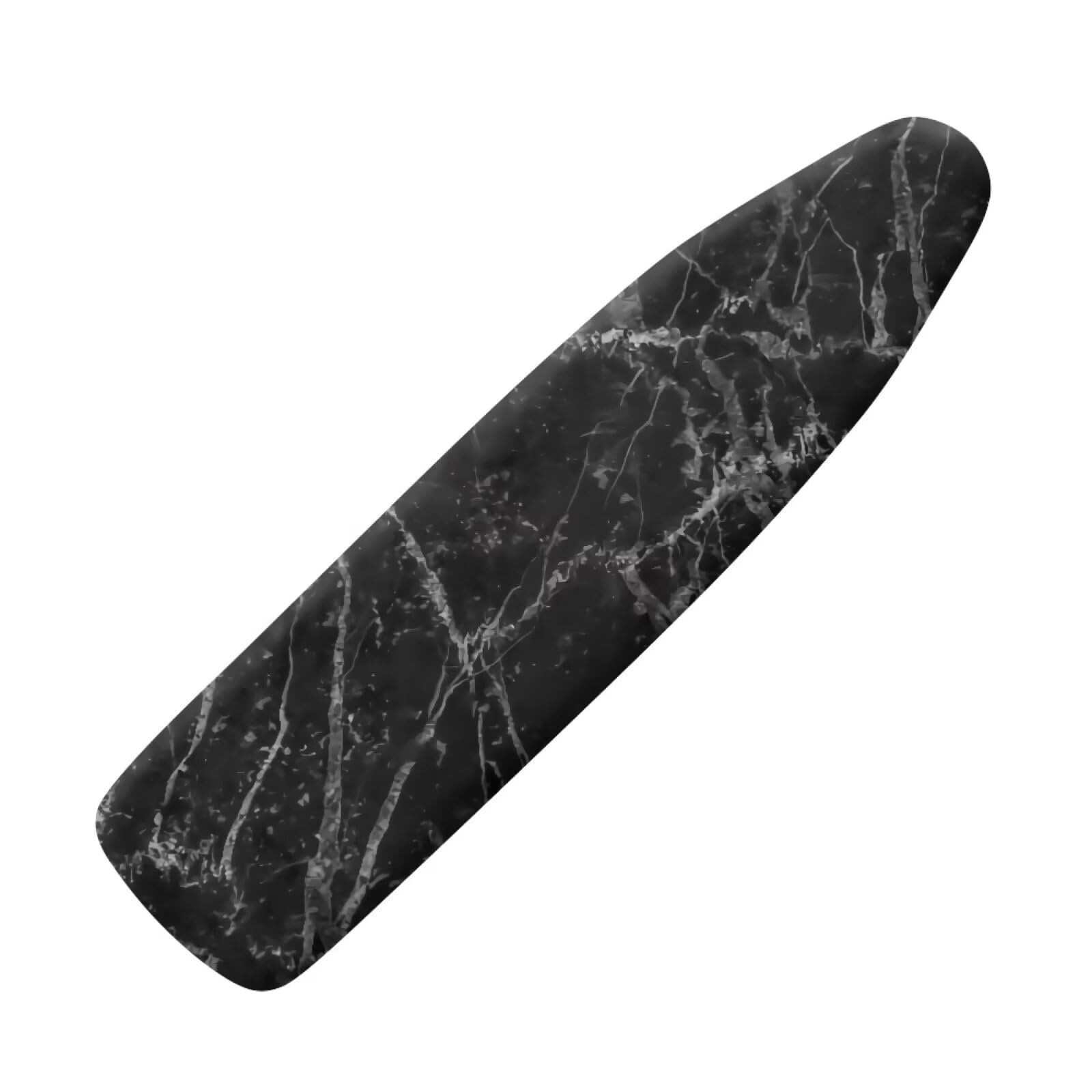 Black Marble Printed Ironing Board Cover 15X54“ - Stain-Resistant, Standard Size Iron Board Cover with Hook and Loop Elastic Edge Easy to Install, Heatproof