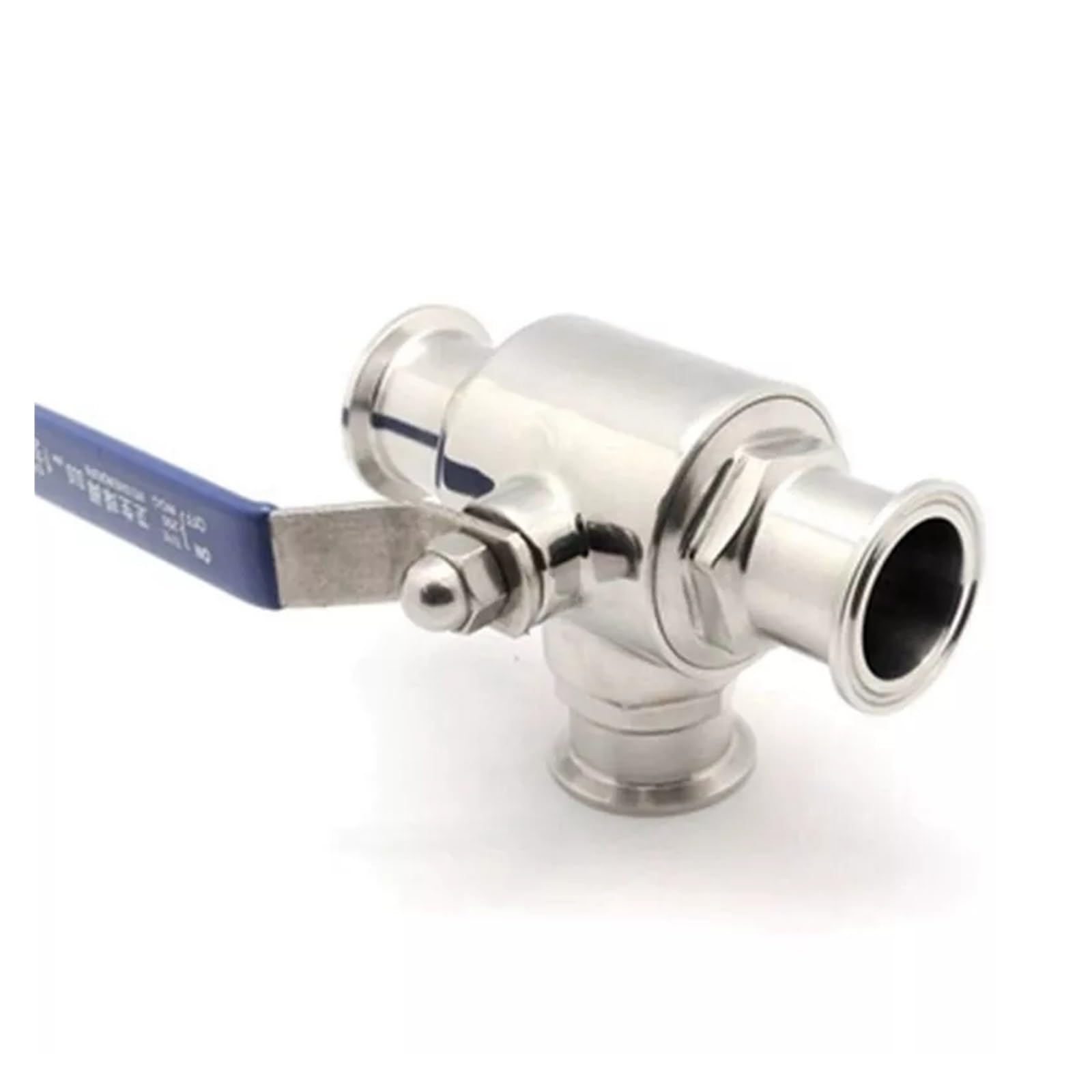 38mm 304 Ball Valve 3 Three Way 50.5mm Tri Clamp Ferrule Type(TType)