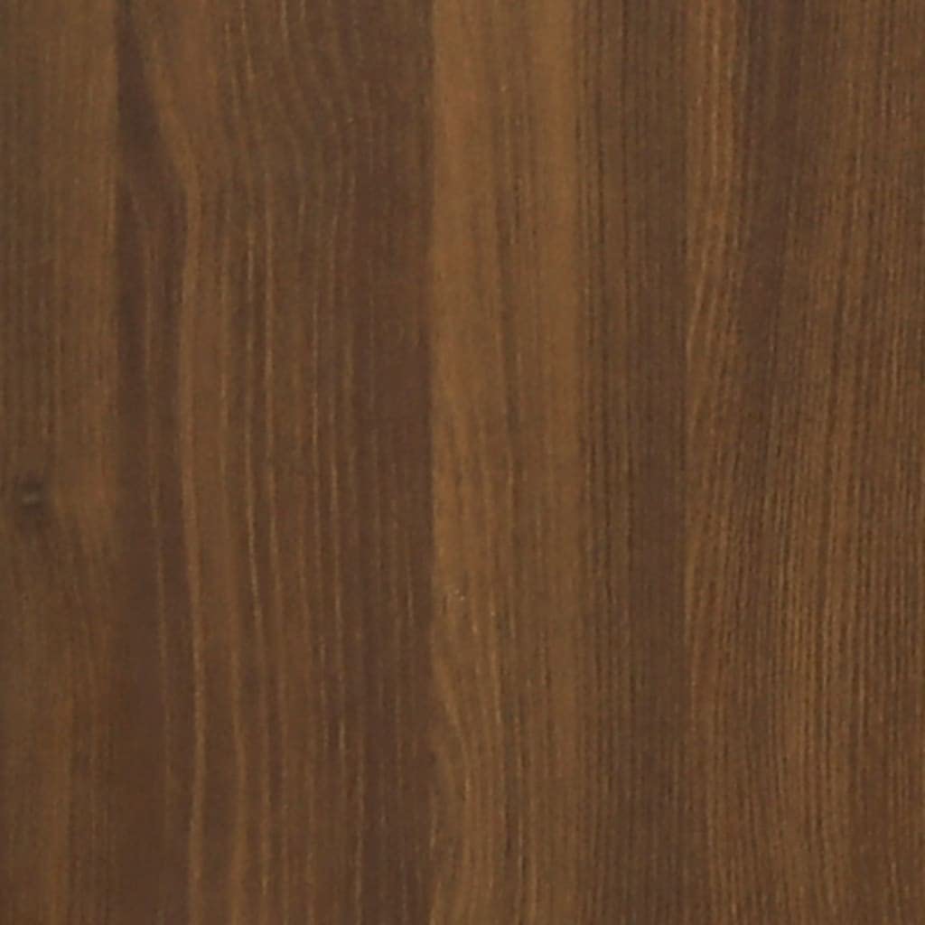 Tavolino da caffè marrone effetto rovere, 80 x 50 x 36 cm, in legno con vano portaoggetti, ripiano, cassetto e porta, per soggiorno, camera degli ospiti, ufficio, corridoio, reception