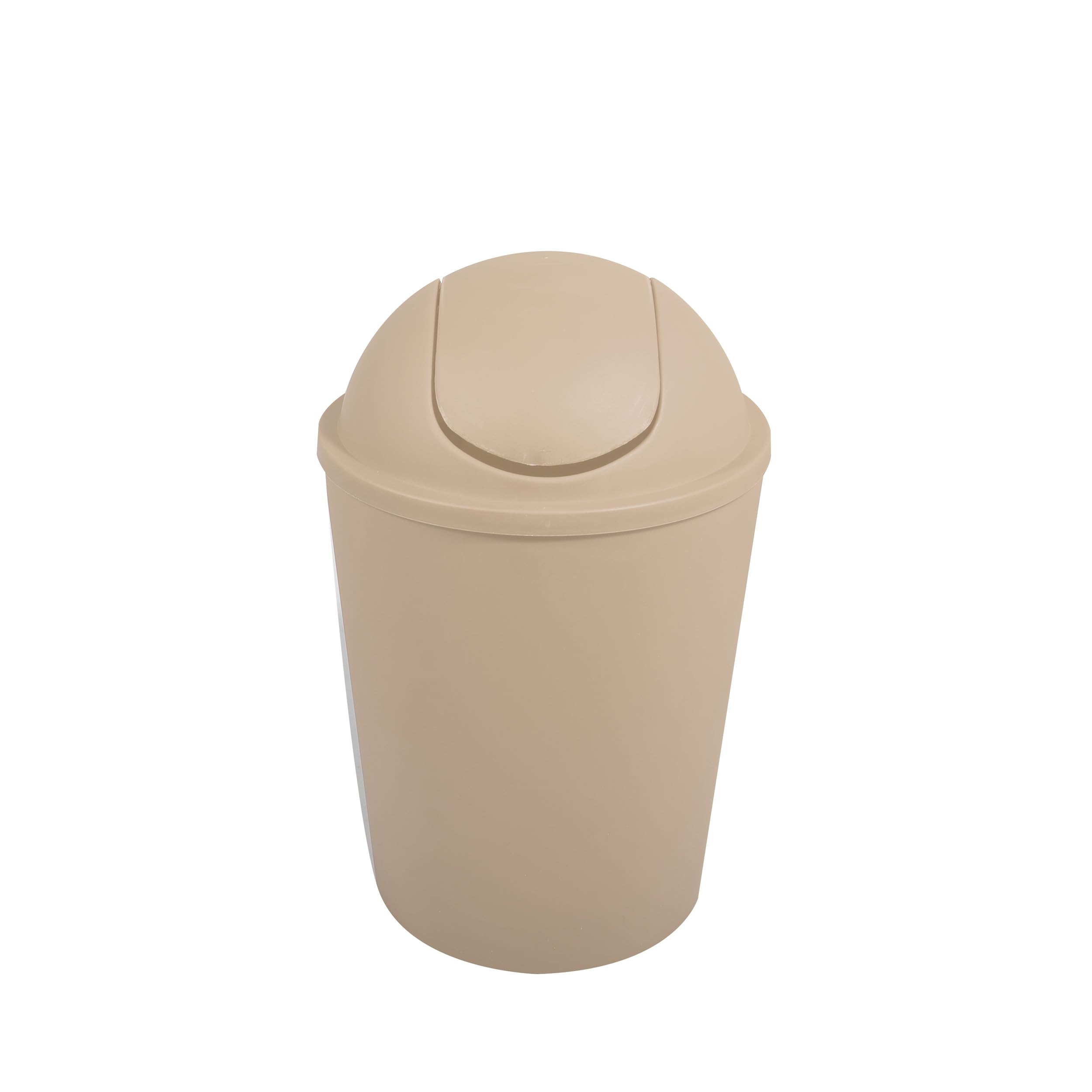 MSV Cubo de basura ako 5,5l con tapa abatible beige, 5,5 L