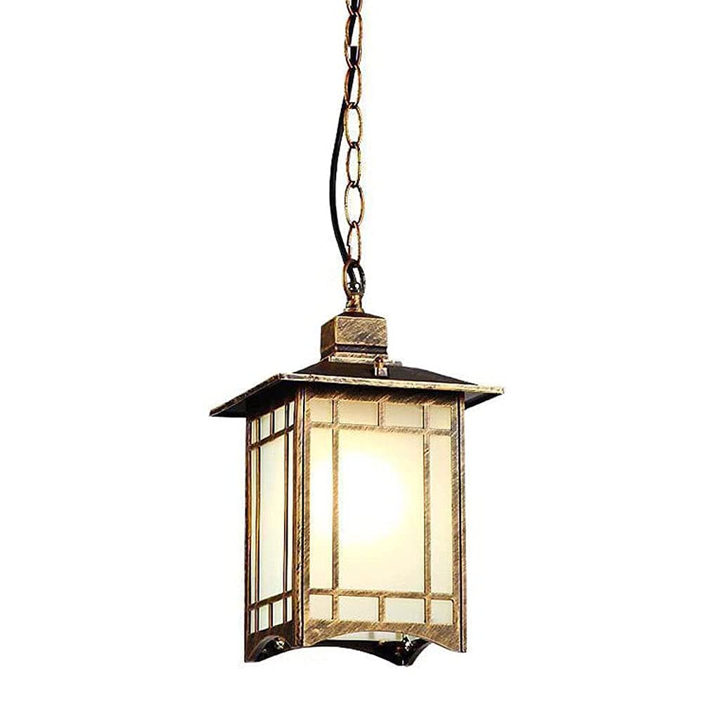 Lanterne en verre E27 et métal étanche pour éclairage de pavillon bronze - 8
