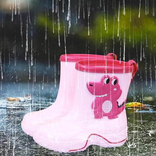IWIHMIV Rain Shoes for Kids Raining Boots for Girls Toddler Lightweight Rain Boots Non Slip Boys Rain Shoes with Easy On2