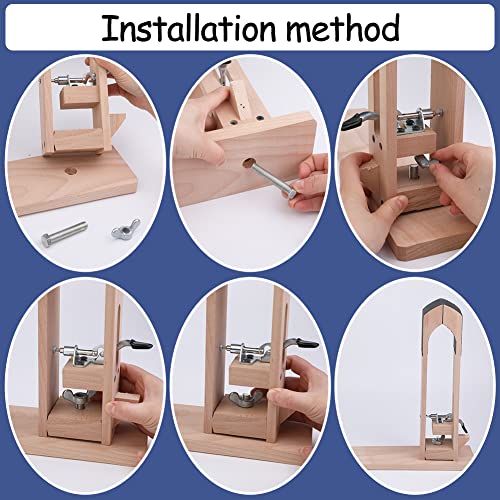 Image of Lunarm Stitching Pony Leather Stitching Pony Table Desktop Working Clamp | Beech Hardwood Stitching Pony for Leather Working Leathercraft, DIY Projects, Shoe Repair, Harness /Saddlery Work