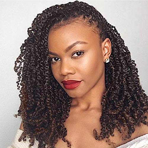 Gabrielle 30# Synthetic Hair Crochet 3 Pack 8 Inch Spring Twist Hair Crochet Braids Kanekalon Synthetic Bomb Twist Crochet Hair Braiding Hair Extensions Low Temperature Fiber