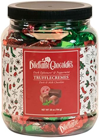 Chocolate TruffleCremes, Holiday Assortment - 28oz Jar - by Dilettante