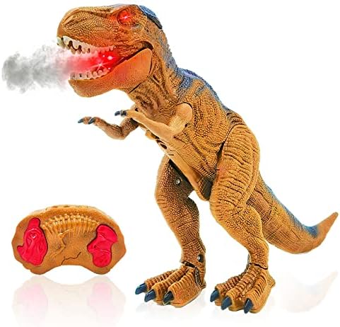 HYRENEE Remote Control Dinosaur Toy for Kids,Walking Dinosaur T-Rex Toy with Lights,Sounds & Spray, Realistic Walking Tyrannosaurus Rex Toy, Dinosaur Toys for Kids 3-5 5-7