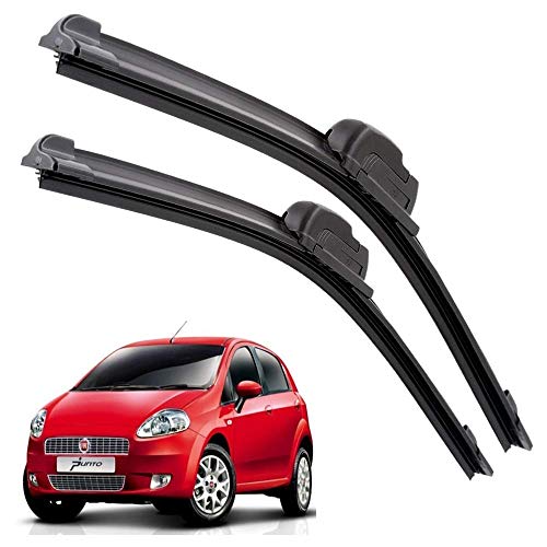 Image of Euro Care Windshield Car Wiper Blades Compatibility With Fiat Punto (Model : 2014-2018) - Set of 2Pc (Particular)