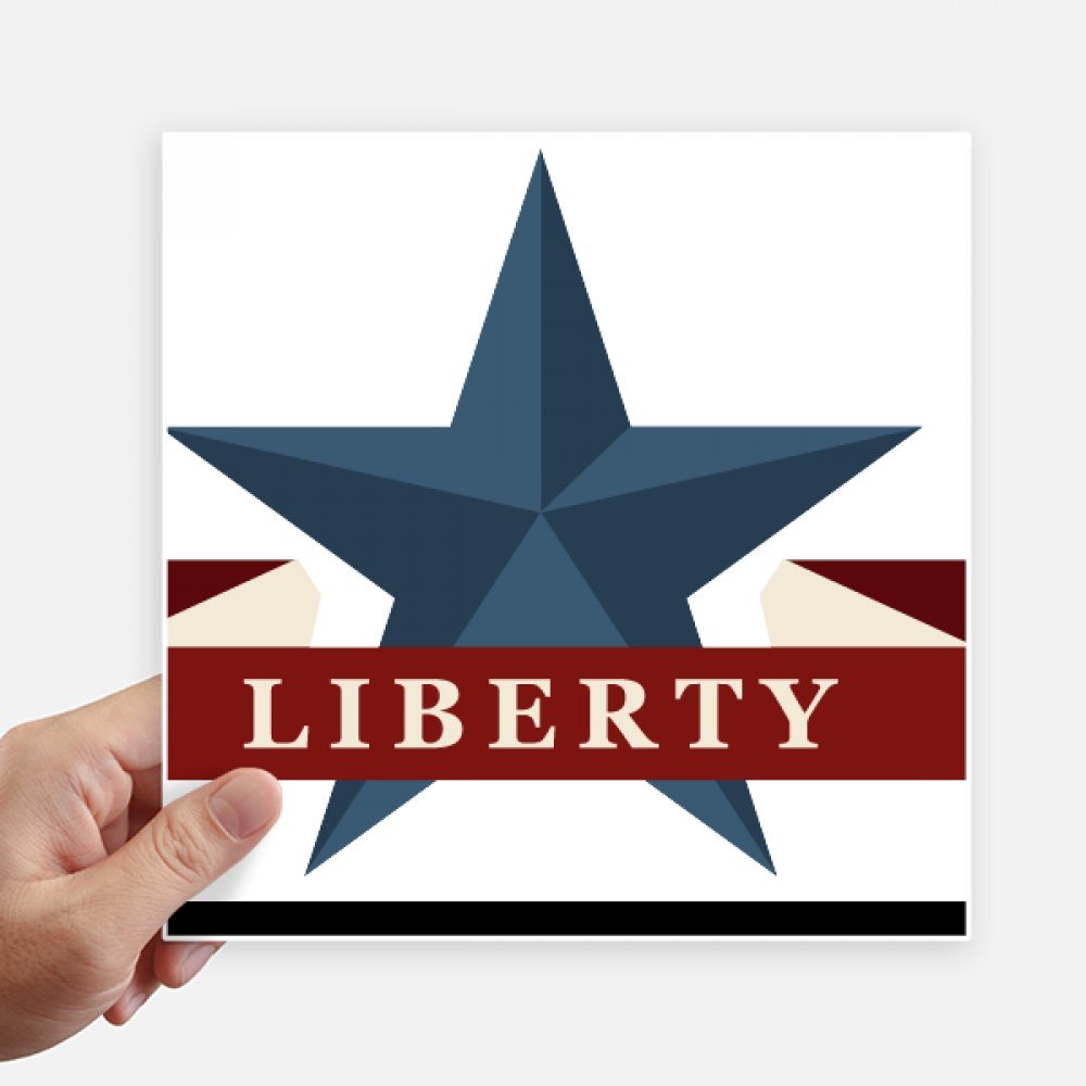 Autocollant carré Pentagram Liberté pour personnaliser votre valise de voyage et mur de bureau
