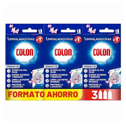 Colon Limpialavadoras - Limpia la lavadora y elimina malos olores, Megapack de 3 usos