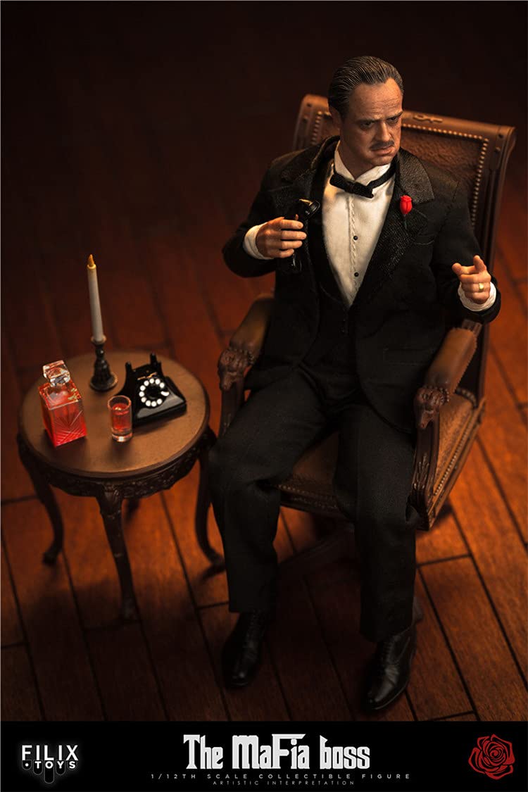 SHARK TOYS ゴッドファーザー Godfather 1/12 フィギュア Amazon.co.jp: 1/12 ゴッドファーザー ドン コルレオーネ アクション