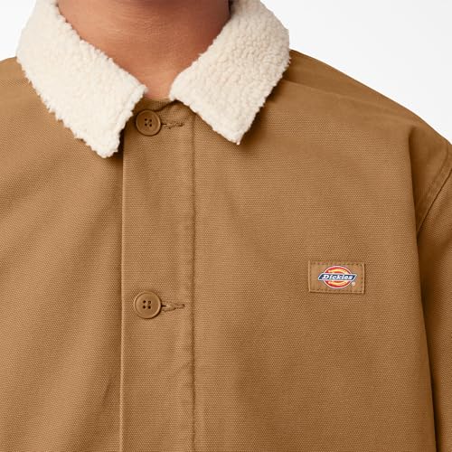 Dickies Men’s High Pile Fleece Lined Jacket Stonewashed Brown Duck M - image 5