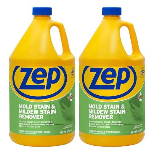Zep Mold Stain and Mildew Stain Remover 1 Gallon (Case of 2) ZUMILDEW128 - Professional Strength No Scrub Formula