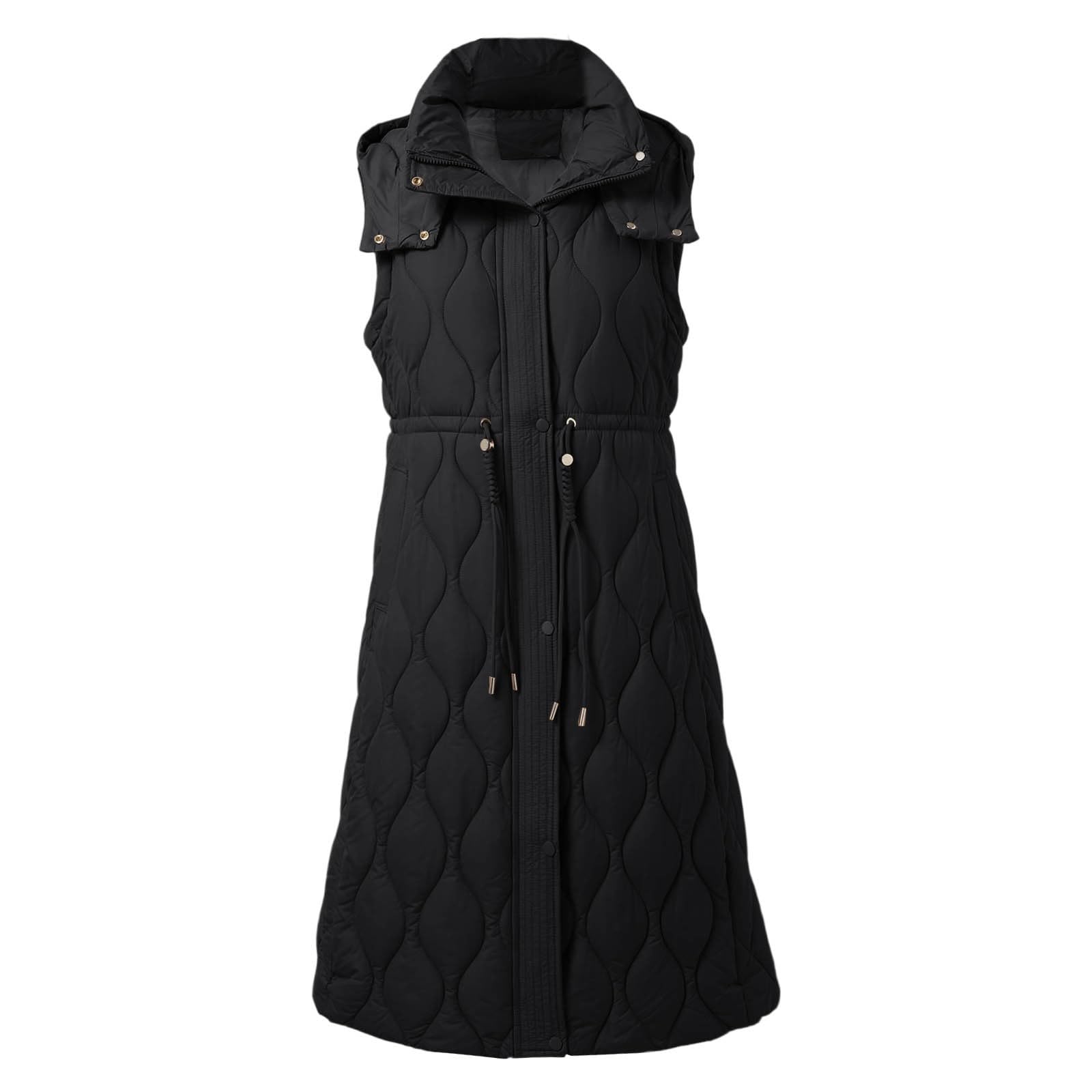 Piumino Donna Invernale Lungo 100 Grammi con Cappuccio e Zip Giubbotto Imbottito Trapuntata Elegante Cappotto Primaverile Termica Vento Giacca Casual Leggero Curvy per Neve Trekking Sportiva