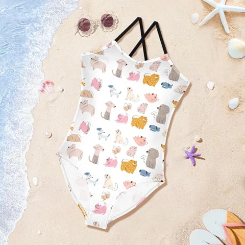 Image of Ollabaky Girls One Piece Swimsuit Bathing Suit Beachwear