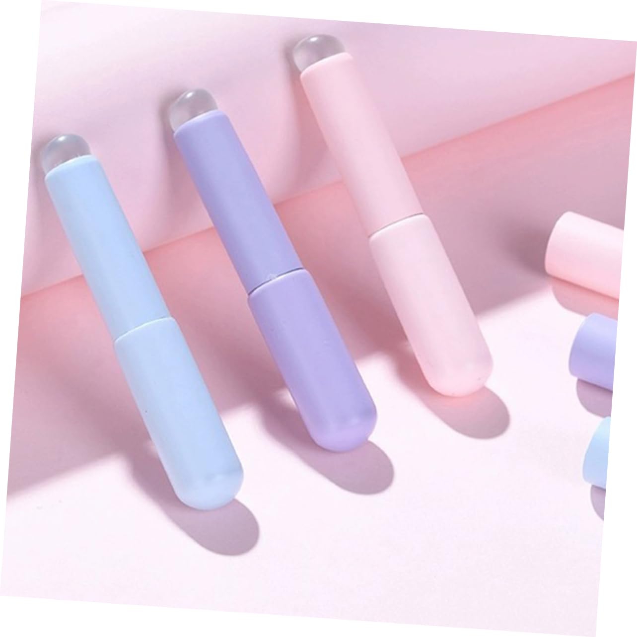 Beavorty Juego De 5 Brochas Multiusos Para Maquillaje De Labios Fáciles De Transportar De Silicona Para Viajes 6 Unidades X 5