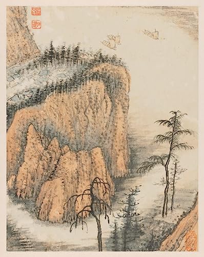 Réminiscences de la rivière Qinhuai par Shitao affiche toile decoration mural