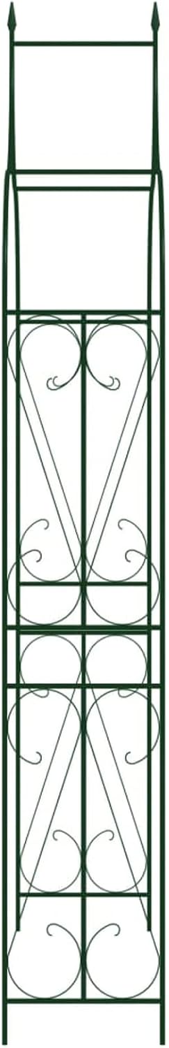 Garden Trellises Arch，Iron Garden Arch Trellis Dark Green 120x38x258 cm Outdoor Metal Arbor for Climbing Plants and Vines
