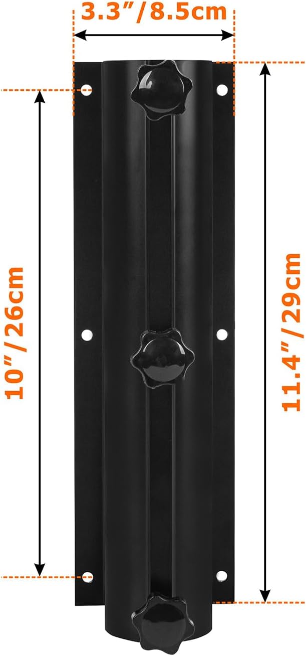 Patio Umbrella Holder, Umbrella Clamp Mount Bracket, Outdoor Umbrella Base, Deck Mount Umbrella Stand, Attaches to Railing Maximizing Patio Space and Shade
