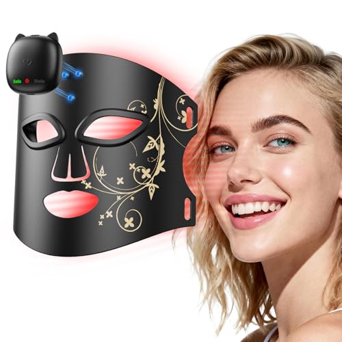 Red Light Therapy for Face, 850nm Infrared LED Face Mask Light Th...