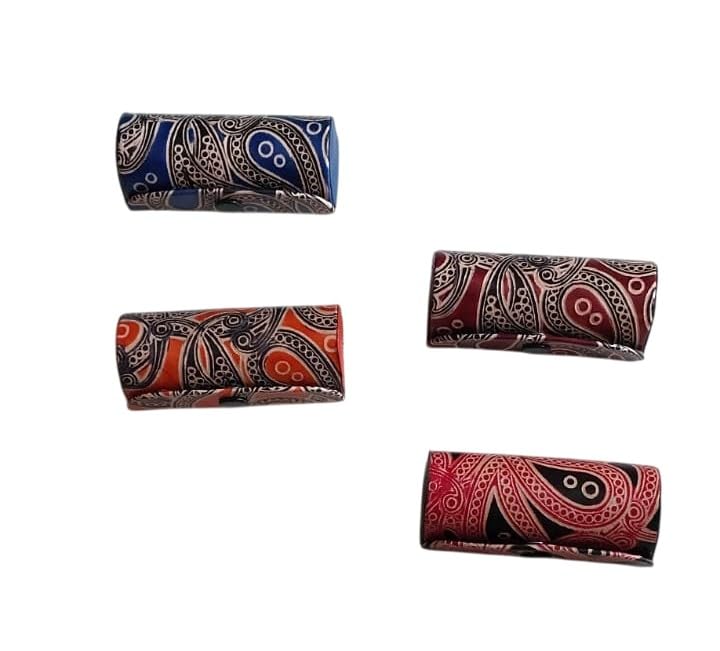 Tej Gifts - 2 Pieces Batik Print Leather Lipstick Case Stylish Holder with Mirror, Random Color with Traditional Batik Design, Jewellery Holder Box/Single Cover Gift Container for Hand Bag (4)-image-17