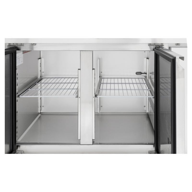 Table Réfrigérée 2 Portes GN 1/1 - Profondeur 700 avec Dosseret