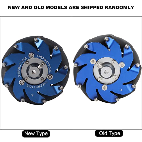 4in Mecanum Wheel,Mecanum Wheel Right Wheel 50mm 30KG Load Wheel 45 Degree Directional Wheel Robot Drive Wheel with Wheel Coupling Robot Parts for Intelligent Robot Car Component