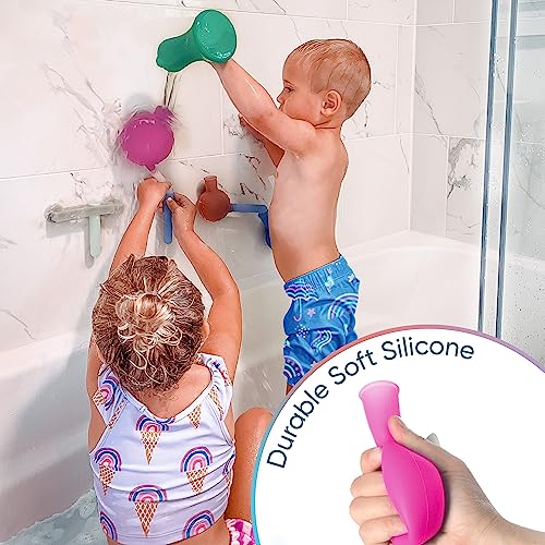 Bath Toys For Kids Ages 4-8 Years With Bathtub Toy Holder, Soft Silicone Bath Toys For Kids Ages 3-5, Bubble Bath Kids Bath Toys For Toddlers Age 2-4, Water Play Bath Tub Toys -Patented- #TOP2