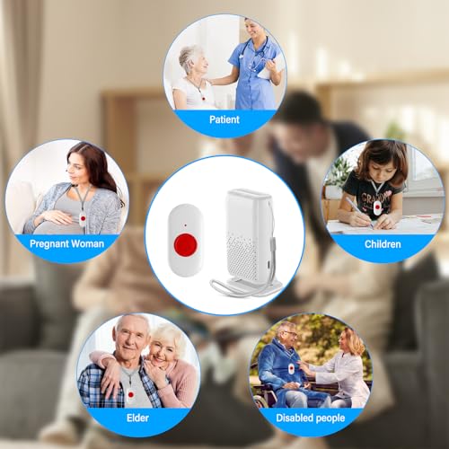 Draadloze noodknop voor senioren, senior noodoproeparmband met een batterij van 200 mAh - Afbeelding 6