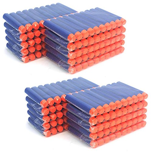 MCTECH® 200 stuks Soft blikjeswerpen set voor Nerf N-Strik Elite Blasters voor kinderen speelgoed Gun Soft Bullet (type A, blauw)