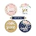 16 Navy Pink Floral Baby Girl Milestone Stickers, 12 Monthly Photo Picture Props for Infant Onesie, 1st Year Birth Months Belly Decals, Scrapbook Memory Registry Gift, Best Cute Shower Basket Present