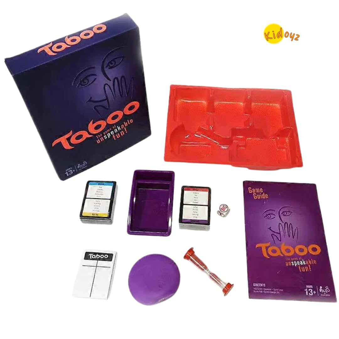 Kidoyz Taboo Board Game, Fast-Paced Word Guessing Party Game for Kids, Teens & Adults, Ages 18+, 4+ Players, Purple 3