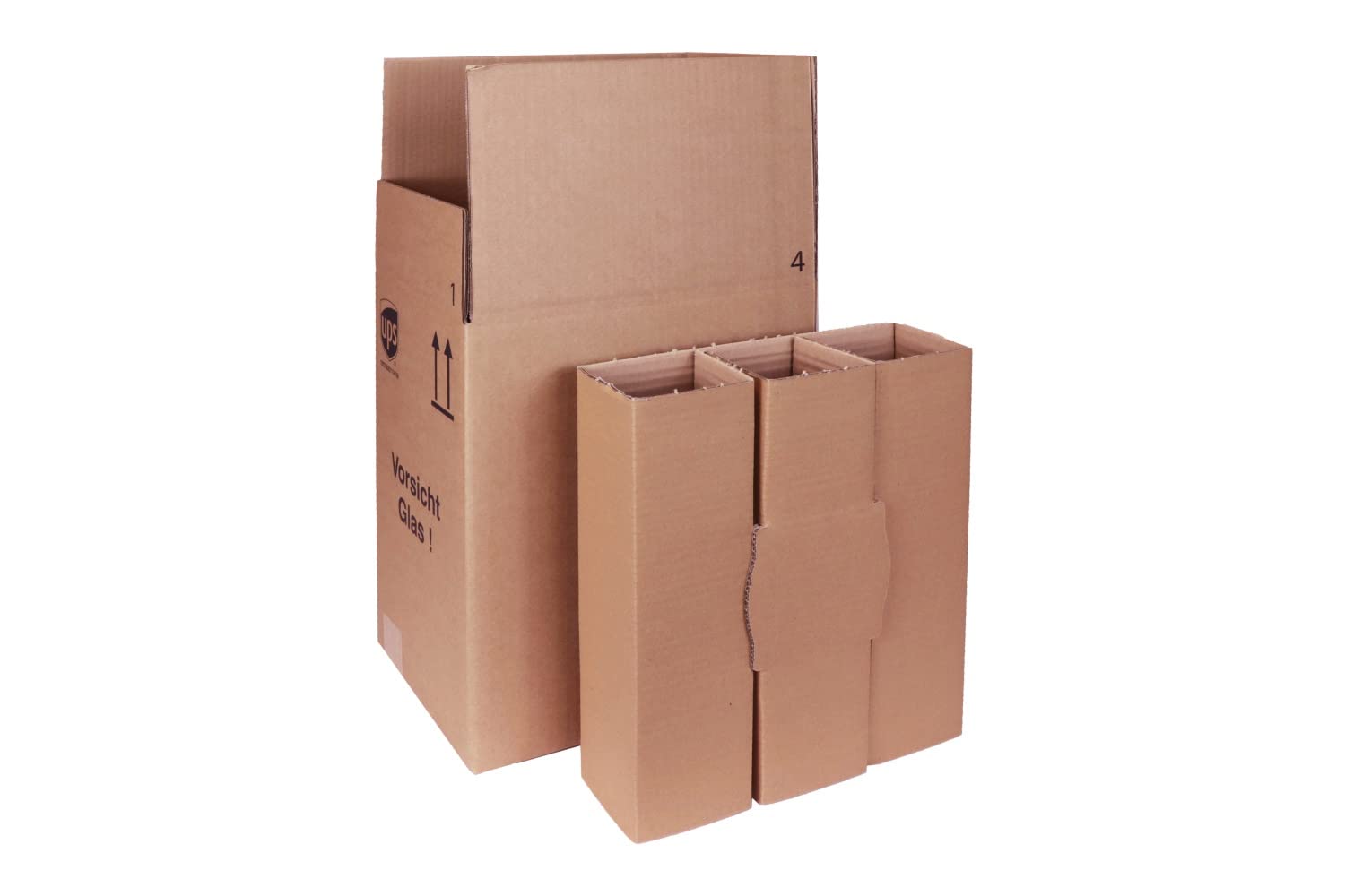 smiley pack Flaschenversandkarton für 6 Flaschen inkl. Einlage (20)
