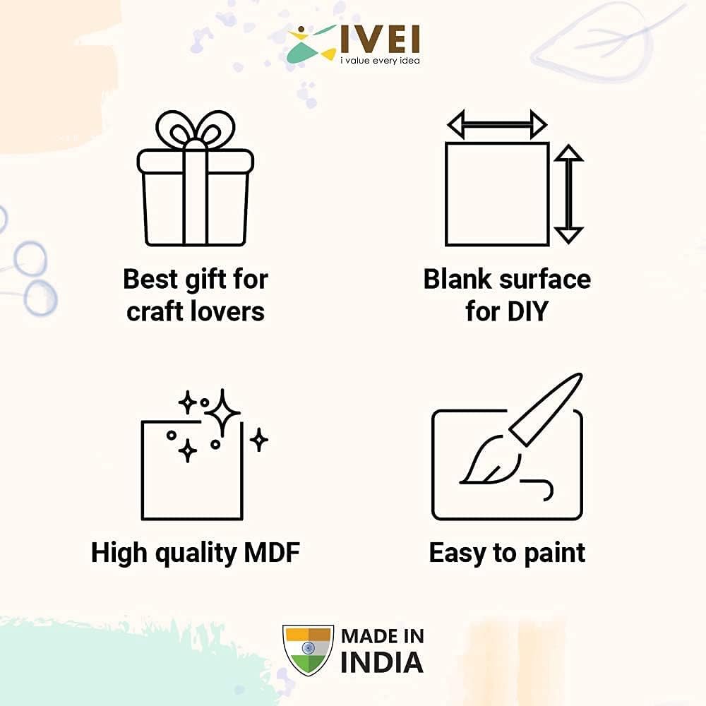 IVEI DIY magnesy dla ptaków z płyty MDF, zestaw 6 kształtów, magnesów na lodówkę, wycięcia, do malowania drewnianych arkuszy, rękodzieła, decoupage, sztuki z żywicy i dekoracji