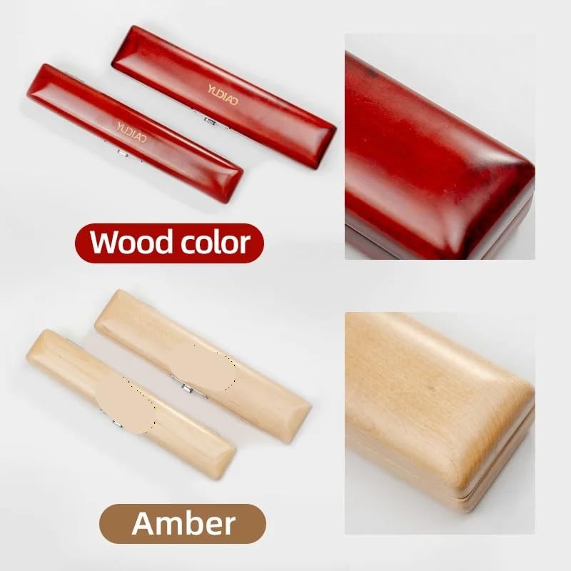 Compatibile con custodia protettiva in legno for flauto Yamaha da 16 e 17 fori con bocchino in ebano e custodia for bocchino in metallo(17 holes red-brown)