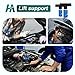 HelloAuto 4PS Lift Support Clamp Car Hood Stay Holder for Trunks Tailgate Hatch and Liftgate, Hood Strut Fixing Clamps with Brass Core, Car Hood Prop Struts Clamp,12 mm Spark Plug Gap Tool (Blue)