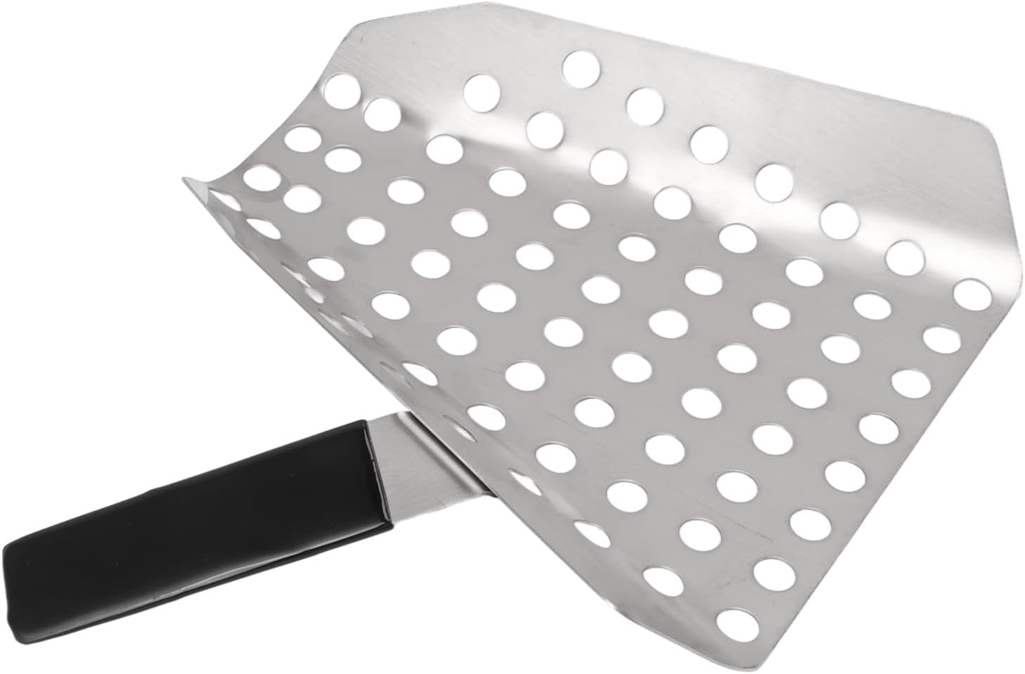French Fries Scoop Laborsaving Stainless Steel Metal Popcorn Scoop with Holes for Cinema to Fill The Bucket