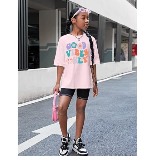 Image of Flower Girl Shirt Graphic Tees Cute Preppy Shirts Kids Letter Print T Shirt Fun Summer Cotton Youth Soft Tops