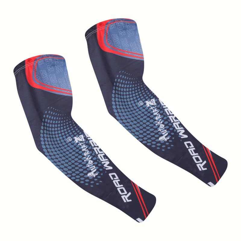 AutokraftZ UV Pro Series Road Warrior Arm Sleeves for Men, Women & Teens – UV Sun Protection Cool Hand Sleeves for Bike Riding, Cycling, Yoga, Gym, Cricket and for All Outdoor Sports Adventures