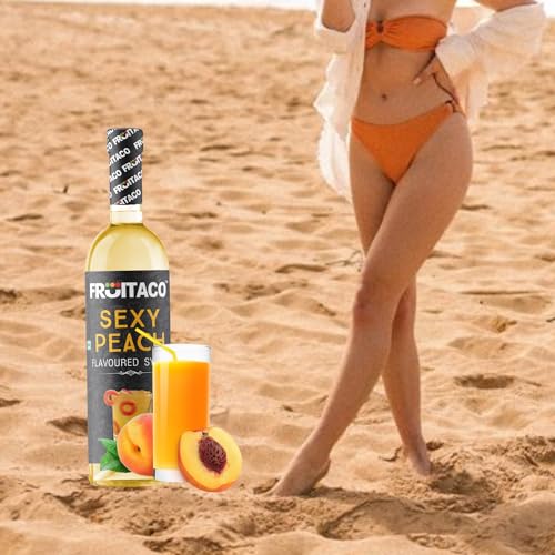Image of Fruitaco Peach Syrup: Perfect Mixer For Enhancing Mocktails & Cocktails, Drinks, And Mojitos At Parties, Conveniently Packaged In A, Liquid - 750 Ml Bottle For All Your Mixing Needs | Non-Alcoholic