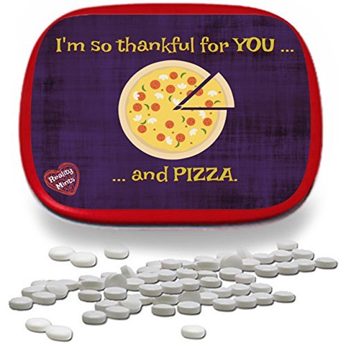 I’m Thankful For You And Pizza Mints – Funny Gag Gifts For Adults Weird Gifts White Elephant Ideas Gifts For Kids Wintergreen Breath Mints Stocking Stuffers For Teens Friend Gift Appreciation Pi #TOP21