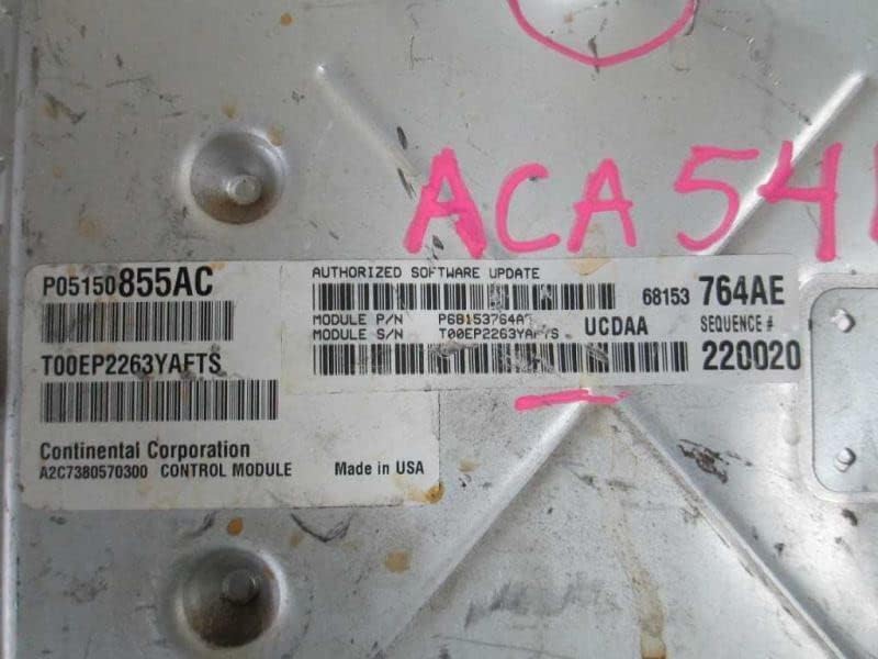 Engine ECM Control Module 5.7L Fits 14 Compatible with Dodge 1500 Pickup P68153764AE 68153764AE