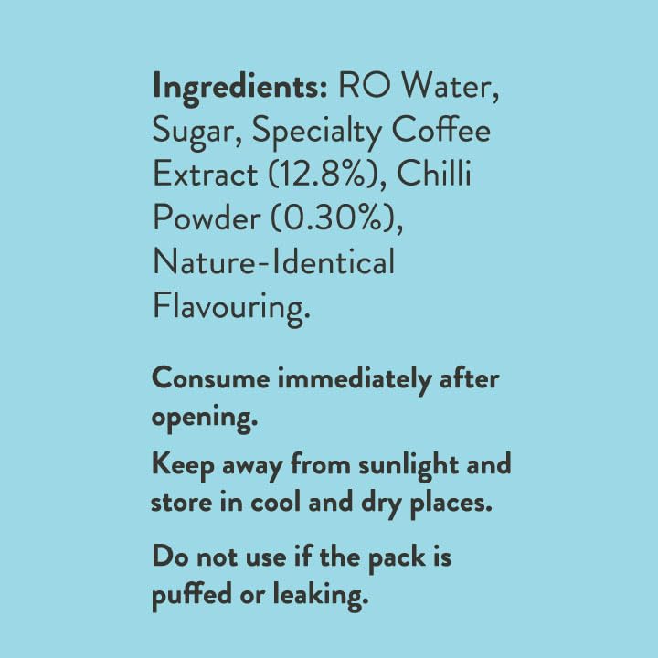 Image of Blue Tokai Coffee Roasters Drop Chilli Cinnamon Mocha | Liquid Coffee Concentrate | 100% Arabica | Ready to Use Coffee | Hot or Cold | Pack Of 5 Sachets | 20ML Each | Instant Coffee