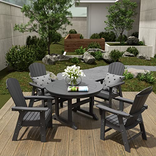WestinTrends Dylan Poly Lumber Adirondack Dining Set #TOP22
