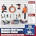 Raaz365 25PCS Slatwall Accessories Kit – 22 PCS Slatwall Hooks and 3 PCS Baskets - Slat Wall Accessory with Heavy Duty Slat Wall Hanging Hooks and Standard Slat Wall Hooks for Storage