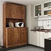 Kitchen Pantry Cabinets with 6 Doors and 3 Adjustable Shelves 71 China Cabinet Hutch with Freestanding Buffet Cabinet with Storage Microwave Stand with Storage Cabinet Walnut