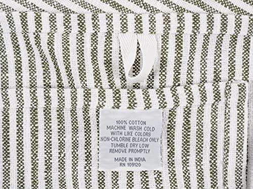 Kaf Home Set Of 4 Monaco Relaxed Casual Slubbed Kitchen Towel | 100% Cotton Dish Towel, 18 X 28 Inches | Soft And Absorbent Farmhouse Kitchen Towel | Set Of 4 (Olive) #TOP2