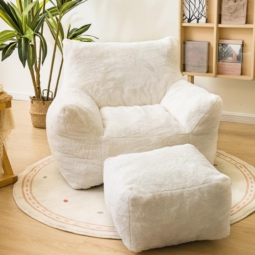 Oversized Cozy Bean Bag Chair & Ottoman