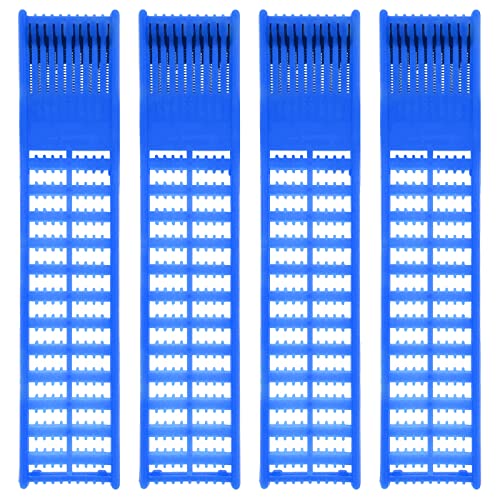 Gourami Fishing Snelled Hook Holder Fishing Leader Holder For Organize Snelled Fishing Hooks Rigs Holder Leader Tray Jigs Board（Blue-4Pcs） #TOP5